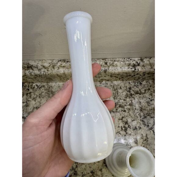 Vintage Randall Milk Glass Vases Beehive Stacked Set Of 4 - Picture 3 of 7